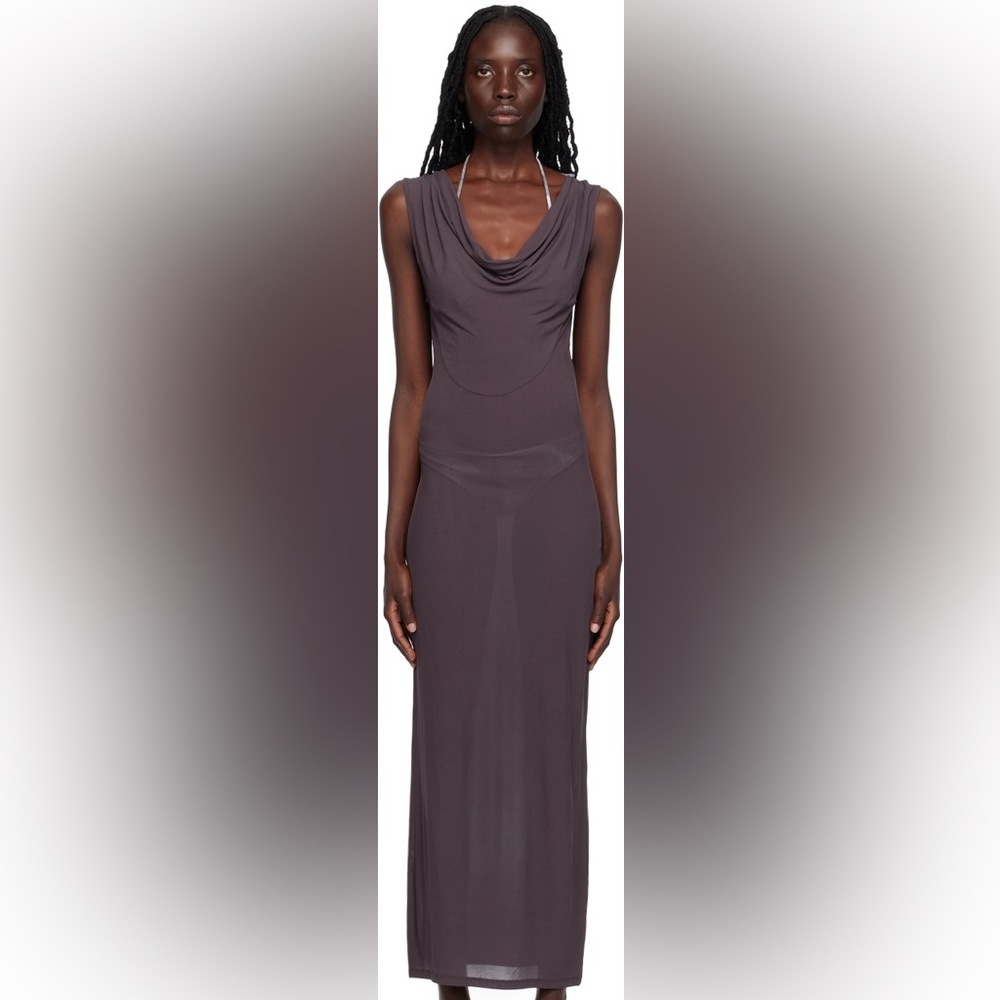 Paloma Wool Purple Slime Cowl Neck Dress Sz. M